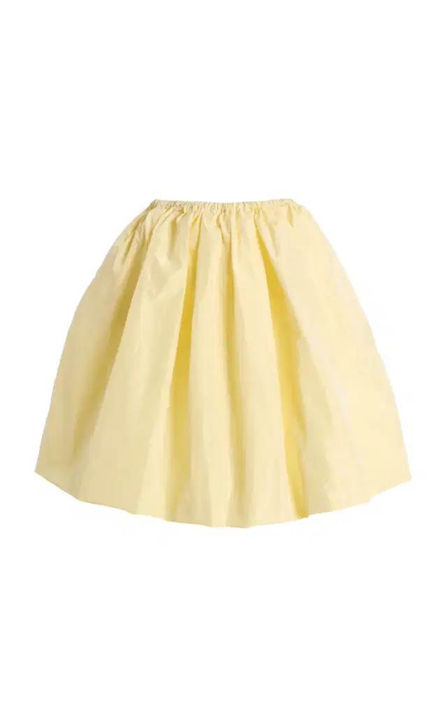 Silk Taffeta Midi Skirt