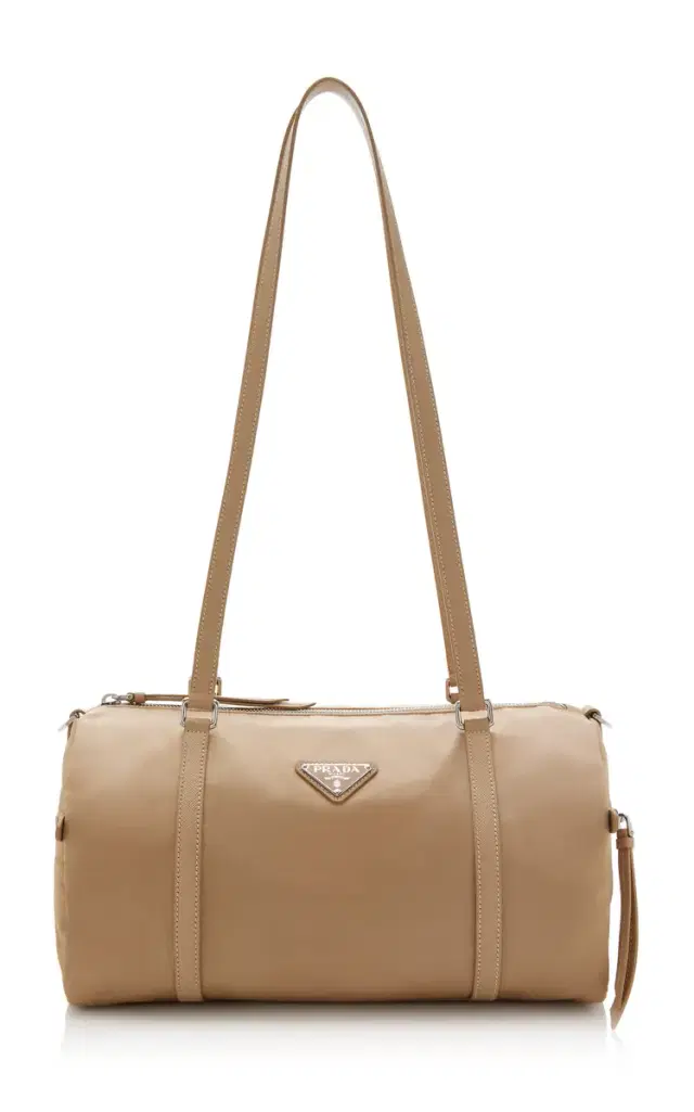 Prada Large Leather-Trimmed Re-Nylon Duffel Bag
