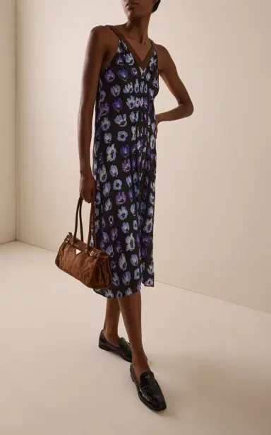 Prada Floral Marocaine Midi Dress | Thumbnail 2 Prada Floral Marocaine Midi Dress | Thumbnail 2