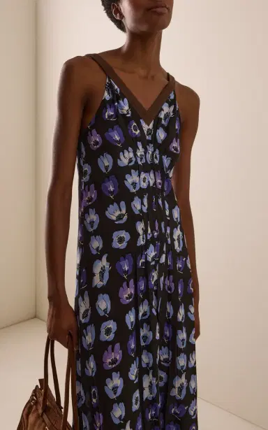 Prada Floral Marocaine Midi Dress | Thumbnail 3 Prada Floral Marocaine Midi Dress | Thumbnail 3
