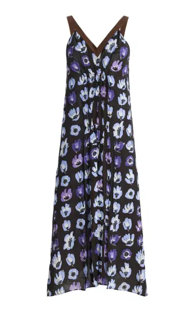 Prada Floral Marocaine Midi Dress | Thumbnail 6 Prada Floral Marocaine Midi Dress | Thumbnail 6