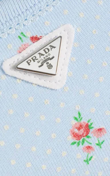 Prada Bouquet-Print Cotton Tank Top | Thumbnail 5