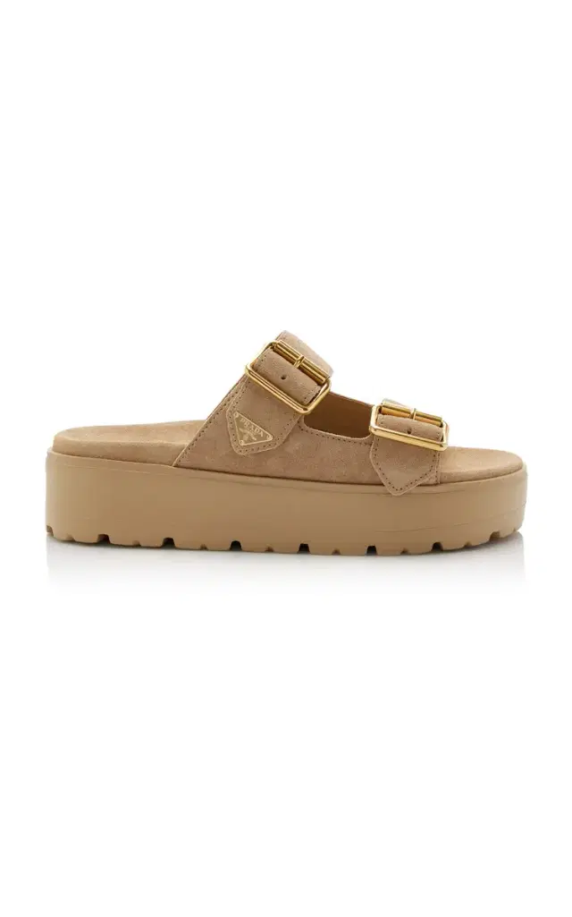 Prada Suede Platform Sandals