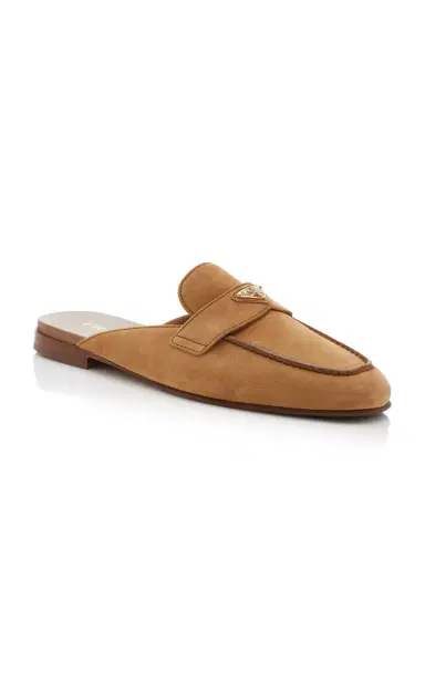 Prada Suede Loafer Mules | Thumbnail 4 Prada Suede Loafer Mules | Thumbnail 4