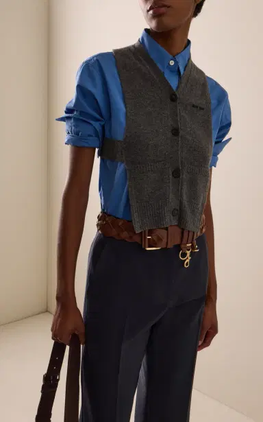 Miu Miu Cashmere Cardigan Vest | Thumbnail 3 Miu Miu Cashmere Cardigan Vest | Thumbnail 3