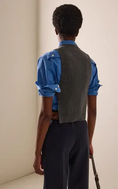 Miu Miu Cashmere Cardigan Vest | Thumbnail 4 Miu Miu Cashmere Cardigan Vest | Thumbnail 4