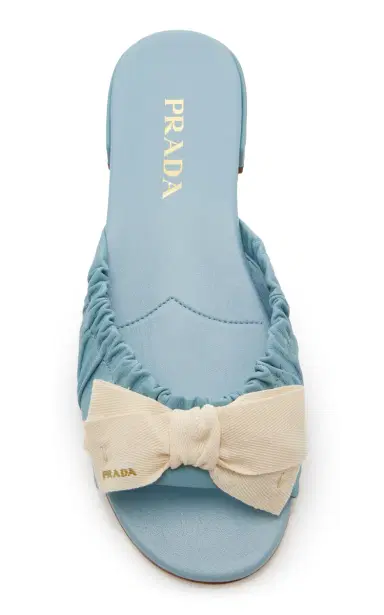 Prada Grosgrain-Trimmed Leather Sandals | Thumbnail 3 Prada Grosgrain-Trimmed Leather Sandals | Thumbnail 3
