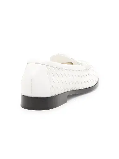 Bottega Veneta Women's Silenzio Intrecciato Leather Loafers - Alabaster - Size 6.5 | Thumbnail 3 Bottega Veneta Women's Silenzio Intrecciato Leather Loafers - Alabaster - Size 6.5 | Thumbnail 3