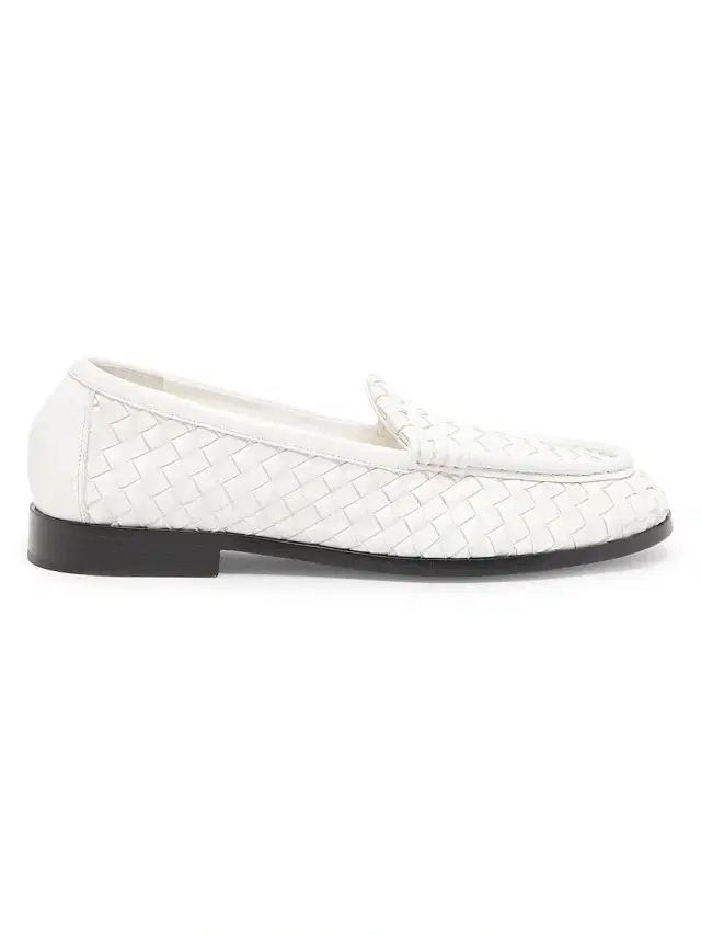 Bottega Veneta Women's Silenzio Intrecciato Leather Loafers - Alabaster