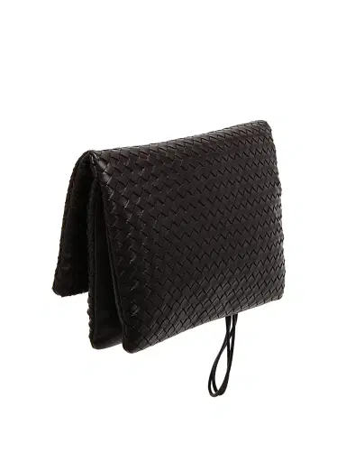 Bottega Veneta Women's Giornale Intrecciato Leather Pouch | Thumbnail 3 Bottega Veneta Women's Giornale Intrecciato Leather Pouch | Thumbnail 3
