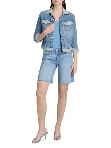 L'Agence Women's Maven Slim Denim Jacket | Thumbnail 2