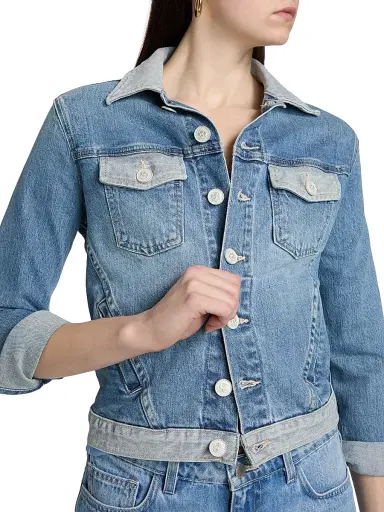 L'Agence Women's Maven Slim Denim Jacket | Thumbnail 6