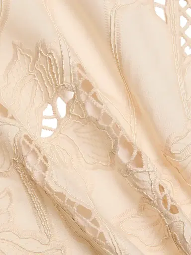 Sabina Musáyev Women's Sorrento Guipure Lace Vest - Ivory - Size XL | Thumbnail 7