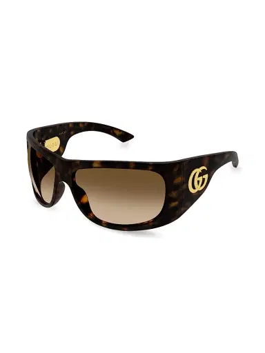 Gucci Women's Double G 66MM Geometric Sunglasses - Gold Brown | Thumbnail 1 Gucci Women's Double G 66MM Geometric Sunglasses - Gold Brown | Thumbnail 1
