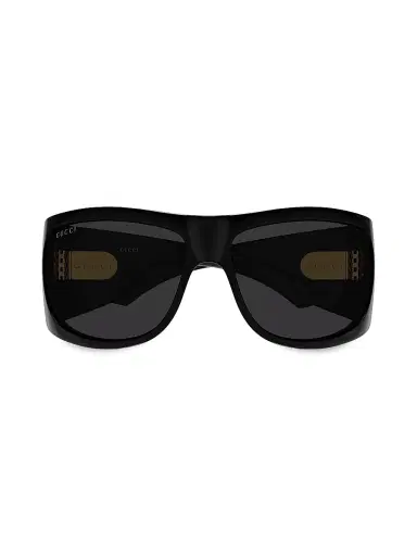 Gucci Women's Double G 66MM Logo Square Sunglasses - Gold Black | Thumbnail 2 Gucci Women's Double G 66MM Logo Square Sunglasses - Gold Black | Thumbnail 2