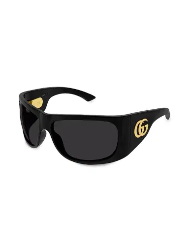 Gucci Women's Double G 66MM Logo Square Sunglasses - Gold Black | Thumbnail 1 Gucci Women's Double G 66MM Logo Square Sunglasses - Gold Black | Thumbnail 1