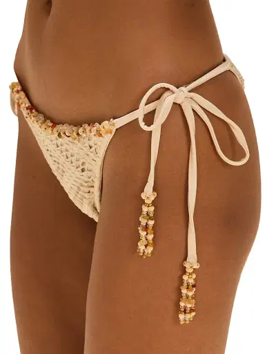 PatBo Women's Beaded Mesh Bikini Bottom - Beige - Size XL | Thumbnail 5 PatBo Women's Beaded Mesh Bikini Bottom - Beige - Size XL | Thumbnail 5