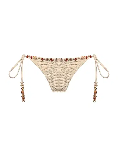 PatBo Women's Beaded Mesh Bikini Bottom - Beige - Size XL | Thumbnail 1 PatBo Women's Beaded Mesh Bikini Bottom - Beige - Size XL | Thumbnail 1