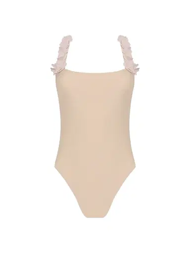 PatBO Women's Sunstone Floral Appliqué One-Piece Swimsuit - Off White | Thumbnail 1