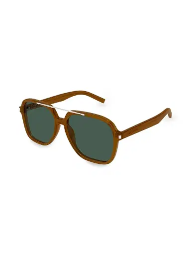 Saint Laurent Women's 58MM Squared Acetate Sunglasses - Brown Grey | Thumbnail 1 Saint Laurent Women's 58MM Squared Acetate Sunglasses - Brown Grey | Thumbnail 1