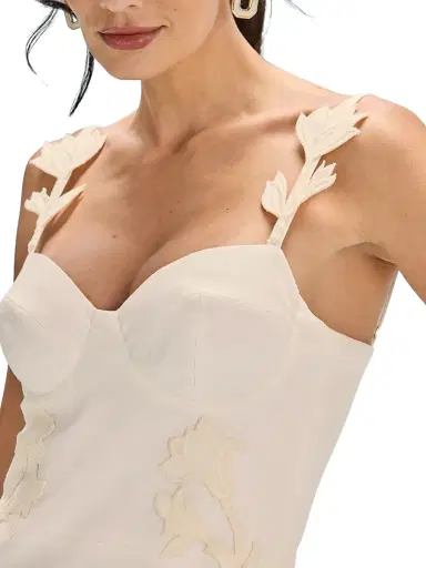 PatBo Women's Aquamist Floral Appliqué Minidress | Thumbnail 4