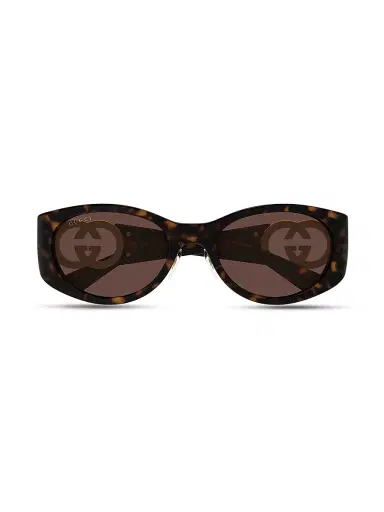Gucci Women's Hailey 55MM Logo Embellished Oval Sunglasses | Thumbnail 2