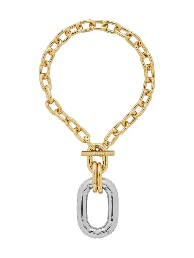 Women's Two-Tone Pendant Necklace - Gold Silver