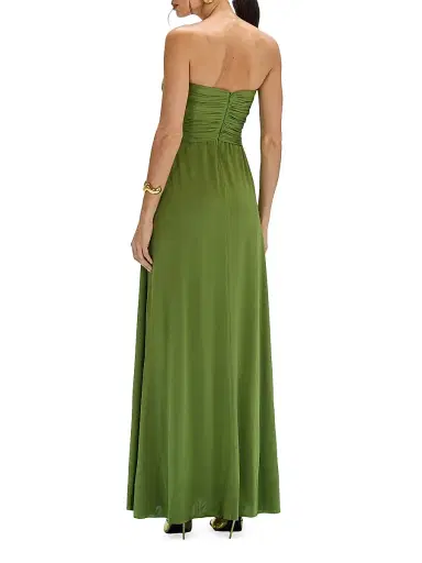 PatBo Women's Intensity Jersey Strapless Gown - Green - Size Small | Thumbnail 5