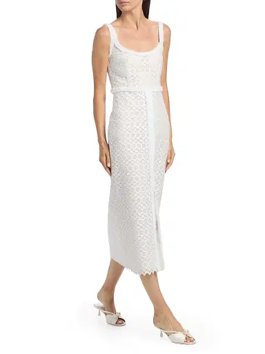 Giambattista Valli Women's Floral Macramé Midi-Dress - Ivory - Size 00 | Thumbnail 2