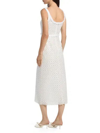 Giambattista Valli Women's Floral Macramé Midi-Dress - Ivory - Size 00 | Thumbnail 5