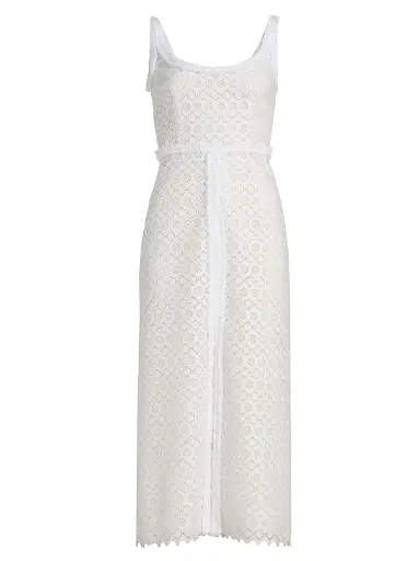 Giambattista Valli Women's Floral Macramé Midi-Dress - Ivory - Size 00 | Thumbnail 1