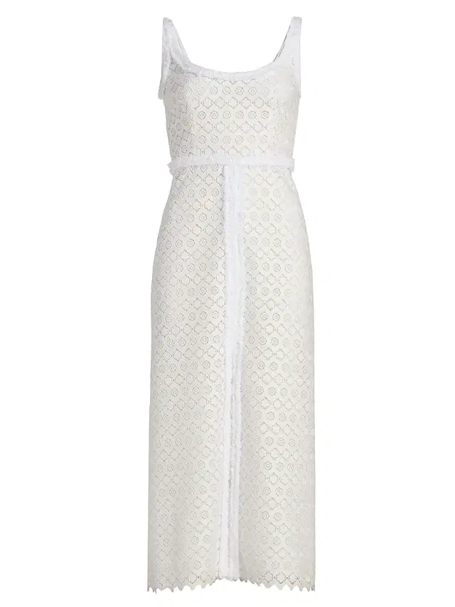 Women's Floral Macramé Midi-Dress -