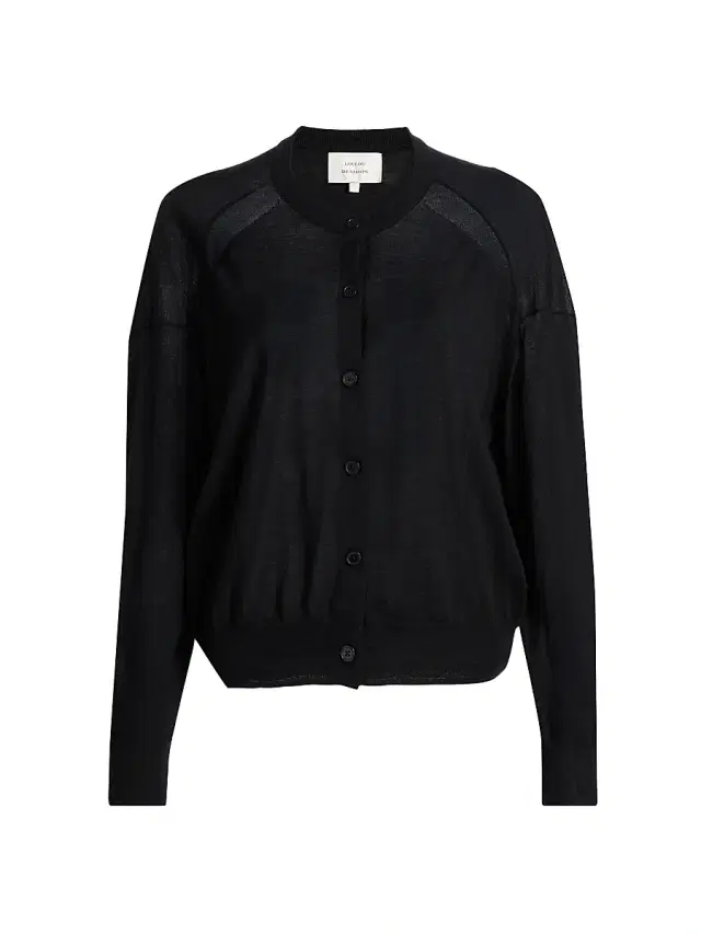 Women's Kita Fine Crewneck Cardigan - Black