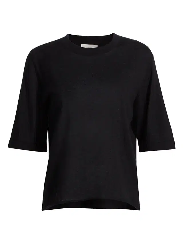 Women's Nala Fine Short-Sleeve Top - Black
