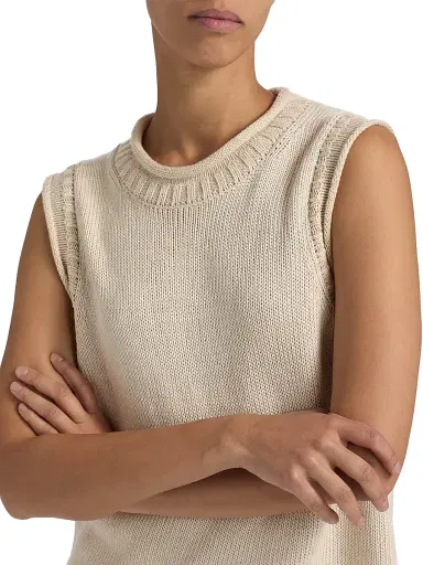 Loulou de Saison Women's Effy Boxy Sweater Vest | Thumbnail 6 Loulou de Saison Women's Effy Boxy Sweater Vest | Thumbnail 6