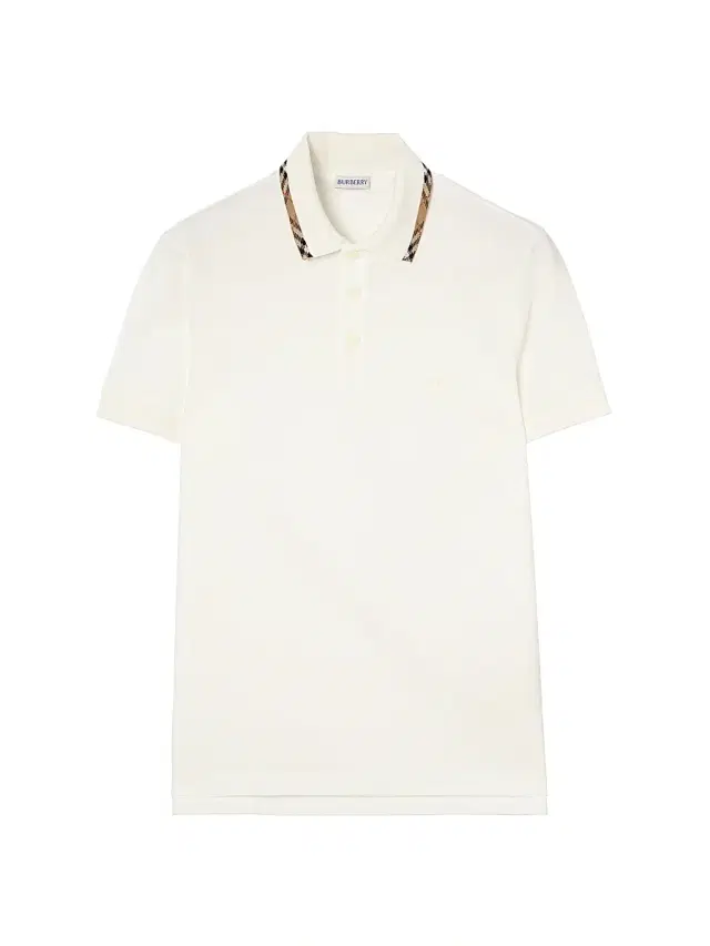 Burberry Men's Eddie Logo Cotton Polo Shirt - Chalk