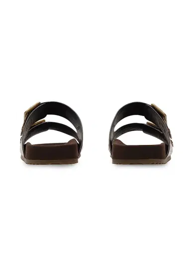 Burberry Women's Urchin Checked Snakeskin-Embossed Sandals - Serpent | Thumbnail 3