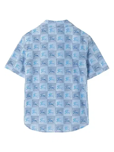 Burberry Little Boy's & Boy's EKD Check Short-Sleeve Shirt - Cornflower | Thumbnail 2