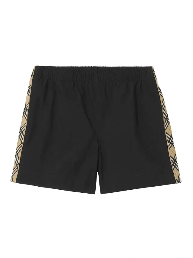 Burberry Baby Boy's, Little Boy's & Boy's Check-Trimmed Nylon Swim Shorts - Black