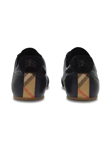 Burberry Men's Knight Leather & Suede Low-Top Sneakers - Black - Size 13 | Thumbnail 3 Burberry Men's Knight Leather & Suede Low-Top Sneakers - Black - Size 13 | Thumbnail 3