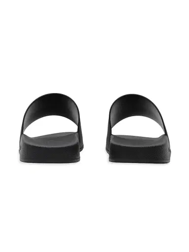 Burberry Men's Furley Logo Slide Sandals - Black White - Size 13 | Thumbnail 3