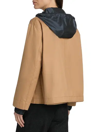 HERNO Women's Cotton & Techno Taffeta Reversible Jacket - Camel - Size 2 | Thumbnail 5