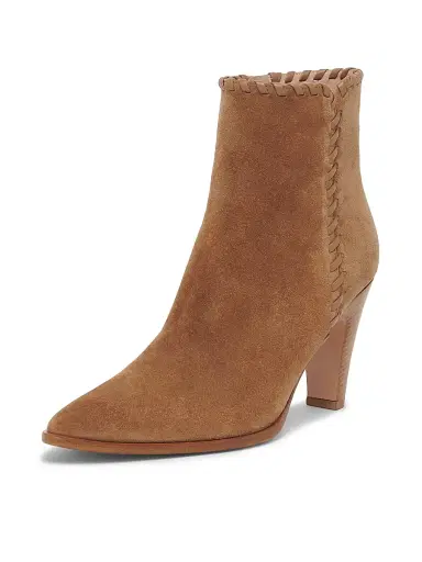 Gianvito Rossi Women's 85MM Whipstitch-Trim Suede Ankle Boots - Camel | Thumbnail 2
