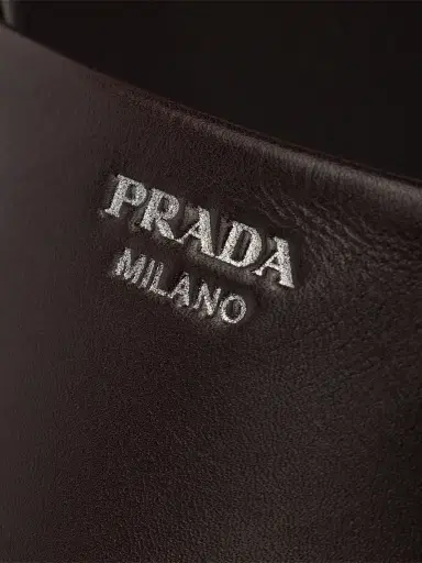 Prada Men's Leather Slides - Brown - Size 9.5 | Thumbnail 4