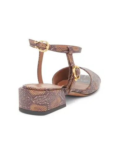 Pollini Women's Muse 35MM Snake-Embossed Leather Sandals | Thumbnail 3 Pollini Women's Muse 35MM Snake-Embossed Leather Sandals | Thumbnail 3
