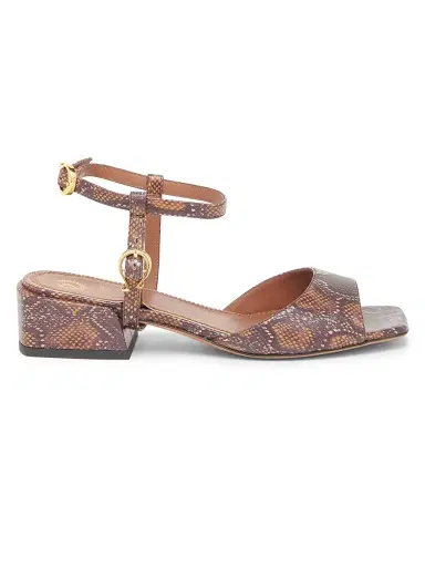 Pollini Women's Muse 35MM Snake-Embossed Leather Sandals | Thumbnail 1 Pollini Women's Muse 35MM Snake-Embossed Leather Sandals | Thumbnail 1