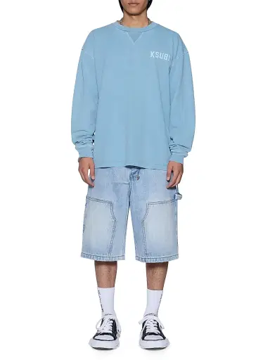 Ksubi Men's Future Memory K-Lock Ekcess Long-Sleeve T-Shirt - Light Blue | Thumbnail 2 Ksubi Men's Future Memory K-Lock Ekcess Long-Sleeve T-Shirt - Light Blue | Thumbnail 2