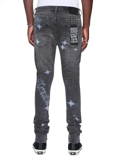 Ksubi Men's Future Memory Van Winkle Axl Cherub Skinny Jeans - Charcoal | Thumbnail 2 Ksubi Men's Future Memory Van Winkle Axl Cherub Skinny Jeans - Charcoal | Thumbnail 2