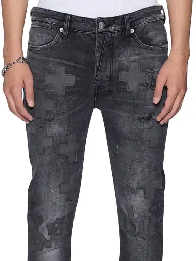 Ksubi Men's Future Memory Van Winkle Blakk Metal Idols Appliqué Skinny Jeans - Charcoal | Thumbnail 5 Ksubi Men's Future Memory Van Winkle Blakk Metal Idols Appliqué Skinny Jeans - Charcoal | Thumbnail 5