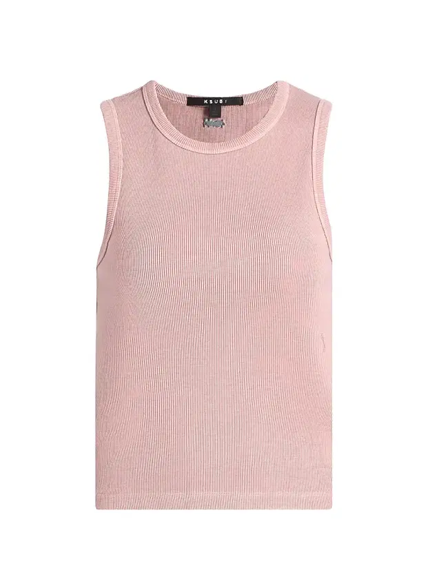 Ksubi Women's Syndicate Xtra Stretch-Cotton Tank - Pink